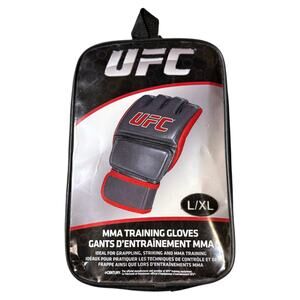 UFC MMA Training Gloves Mens Gray Red Size - L/XL